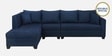 Bingo Fabric RHS Sectional Sofa (3+ Lounger) In Cool Cobalt Colour