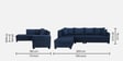 Bingo Fabric RHS Sectional Sofa (3+ Lounger) In Cool Cobalt Colour