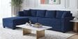 Bingo Fabric RHS Sectional Sofa (3+ Lounger) In Cool Cobalt Colour