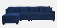 Bingo Fabric RHS Sectional Sofa (3+ Lounger) In Cool Cobalt Colour