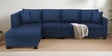 Bingo Fabric RHS Sectional Sofa (3+ Lounger) In Cool Cobalt Colour