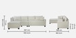 Bingo Fabric RHS Sectional Sofa (3+ Lounger) In Creamy Cashmere Colour