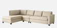 Bingo Fabric RHS Sectional Sofa (3+ Lounger) In Creamy Cashmere Colour