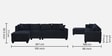 Bingo Fabric RHS Sectional Sofa (3+ Lounger) In Grey Colour Bingo Fabric RHS Sectional Sofa (3+ Lounger) In Grey Colour