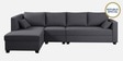 Bingo Fabric RHS Sectional Sofa (3+ Lounger) In Grey Colour