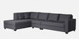 Bingo Fabric RHS Sectional Sofa (3+ Lounger) In Grey Colour