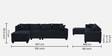 Bingo Fabric RHS Sectional Sofa (3+ Lounger) In Grey Colour Bingo Fabric RHS Sectional Sofa (3+ Lounger) In Grey Colour