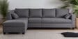 Bingo Fabric RHS Sectional Sofa (3+ Lounger) In Grey Colour