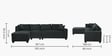 Bingo Fabric RHS Sectional Sofa (3+ Lounger) In Grey Colour