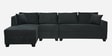 Bingo Fabric RHS Sectional Sofa (3+ Lounger) In Grey Colour
