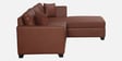 Bingo Leatherette LHS Sectional Sofa (2+ Lounger) In Tan Pu Colour
