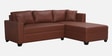 Bingo Leatherette LHS Sectional Sofa (2+ Lounger) In Tan Pu Colour