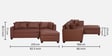 Bingo Leatherette LHS Sectional Sofa (2+ Lounger) In Tan Pu Colour