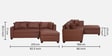 Bingo Leatherette LHS Sectional Sofa (2+ Lounger) In Tan Pu Colour