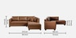 Bingo Leatherette LHS Sectional Sofa (2+ Lounger) In Tan Pu Colour