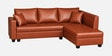 Bingo Leatherette LHS Sectional Sofa (2+ Lounger) In Tan Pu Colour