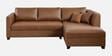 Bingo Leatherette LHS Sectional Sofa (2+ Lounger) In Tan Pu Colour