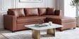 Bingo Leatherette LHS Sectional Sofa (2+ Lounger) In Tan Pu Colour