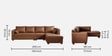 Bingo Leatherette LHS Sectional Sofa (3+ Lounger) In Tan Colour