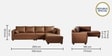 Bingo Leatherette LHS Sectional Sofa (3+ Lounger) In Tan Colour