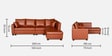 Bingo Leatherette LHS Sectional Sofa (3+ Lounger) In Tan Colour
