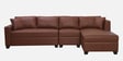 Bingo Leatherette LHS Sectional Sofa (3+ Lounger) In Tan Colour Bingo Leatherette LHS Sectional Sofa (3+ Lounger) In Tan Colour