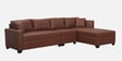 Bingo Leatherette LHS Sectional Sofa (3+ Lounger) In Tan Colour