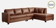 Bingo Leatherette LHS Sectional Sofa (3+ Lounger) In Tan Colour