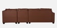 Bingo Leatherette LHS Sectional Sofa (3+ Lounger) In Tan Colour