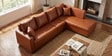Bingo Leatherette LHS Sectional Sofa (3+ Lounger) In Tan Colour
