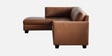 Bingo Leatherette RHS Sectional Sofa (2+ Lounger) In Tan Pu Colour