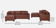 Bingo Leatherette RHS Sectional Sofa (2+ Lounger) In Tan Pu Colour