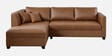 Bingo Leatherette RHS Sectional Sofa (2+ Lounger) In Tan Pu Colour
