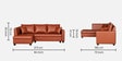 Bingo Leatherette RHS Sectional Sofa (2+ Lounger) In Tan Pu Colour