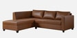 Bingo Leatherette RHS Sectional Sofa (2+ Lounger) In Tan Pu Colour