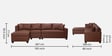 Bingo Leatherette RHS Sectional Sofa (3+ Lounger) In Tan Colour