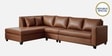Bingo Leatherette RHS Sectional Sofa (3+ Lounger) In Tan Colour