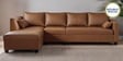 Bingo Leatherette RHS Sectional Sofa (3+ Lounger) In Tan Colour