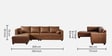 Bingo Leatherette RHS Sectional Sofa (3+ Lounger) In Tan Colour