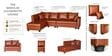 Bingo Leatherette RHS Sectional Sofa (3+ Lounger) In Tan Colour Bingo Leatherette RHS Sectional Sofa (3+ Lounger) In Tan Colour