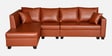 Bingo Leatherette RHS Sectional Sofa (3+ Lounger) In Tan Colour Bingo Leatherette RHS Sectional Sofa (3+ Lounger) In Tan Colour