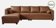 Bingo Leatherette RHS Sectional Sofa (3+ Lounger) In Tan Colour