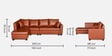 Bingo Leatherette RHS Sectional Sofa (3+ Lounger) In Tan Colour Bingo Leatherette RHS Sectional Sofa (3+ Lounger) In Tan Colour
