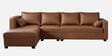 Bingo Leatherette RHS Sectional Sofa (3+ Lounger) In Tan Colour