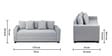 Bingo Velvet 3 Seater Sofa In Grey Colour