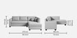 Bingo Velvet LHS Sectional Sofa (2+ Lounger) In Grey Colour