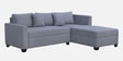 Bingo Velvet LHS Sectional Sofa (2+ Lounger) In Grey Colour Bingo Velvet LHS Sectional Sofa (2+ Lounger) In Grey Colour