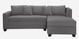 Bingo Velvet LHS Sectional Sofa (2+ Lounger) In Grey Colour Bingo Velvet LHS Sectional Sofa (2+ Lounger) In Grey Colour