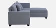 Bingo Velvet LHS Sectional Sofa (2+ Lounger) In Grey Colour