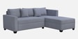 Bingo Velvet LHS Sectional Sofa (2+ Lounger) In Grey Colour